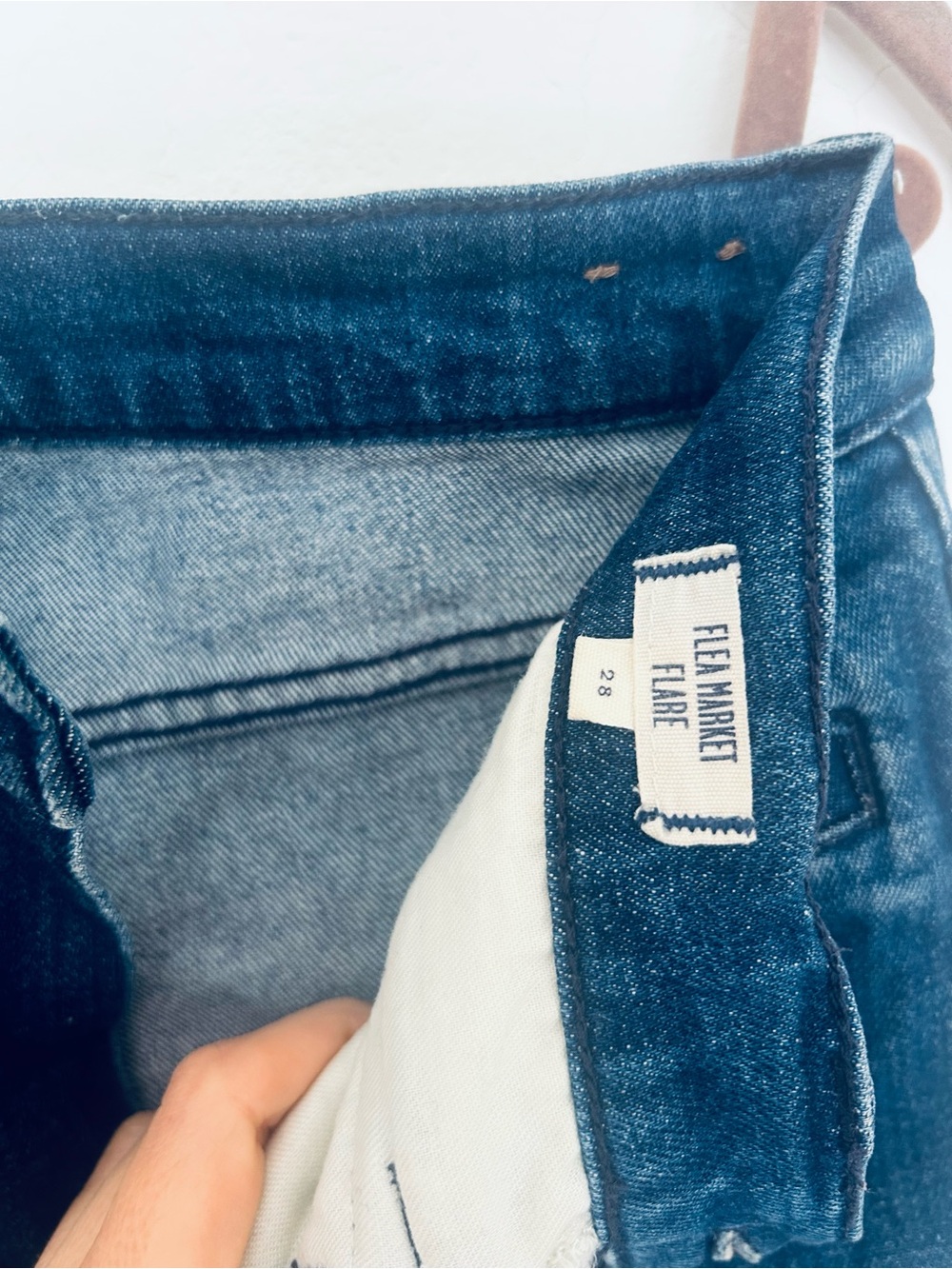 👖 Vintage Madewell Flea Market Flare True Indigo Denim Jeans - Picture 6 of 10